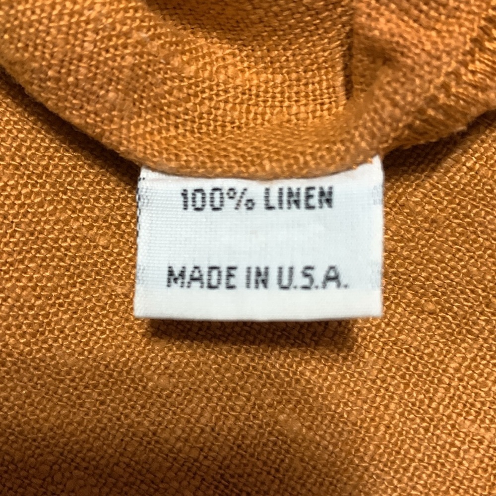 bryn Walker Women’s Pullover Boxy Oversized Flax Linen Terracotta Top Medium - Picture 10 of 15